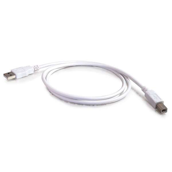 CABLES TO GO, 2M USB 2.0 A/B CABLE-WHITE (6.6 FT)